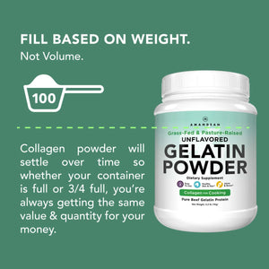 Premium Grass-Fed Gelatin Powder (1kg) Gelatin Amandean