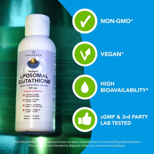 Premium Reduced Liposomal Glutathione (4oz) - The Body's Master Antioxidant Amandean