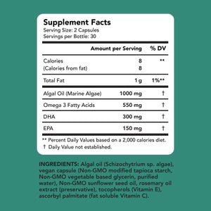 Vegan Omega-3 500mg Capsules Amandean 60 count