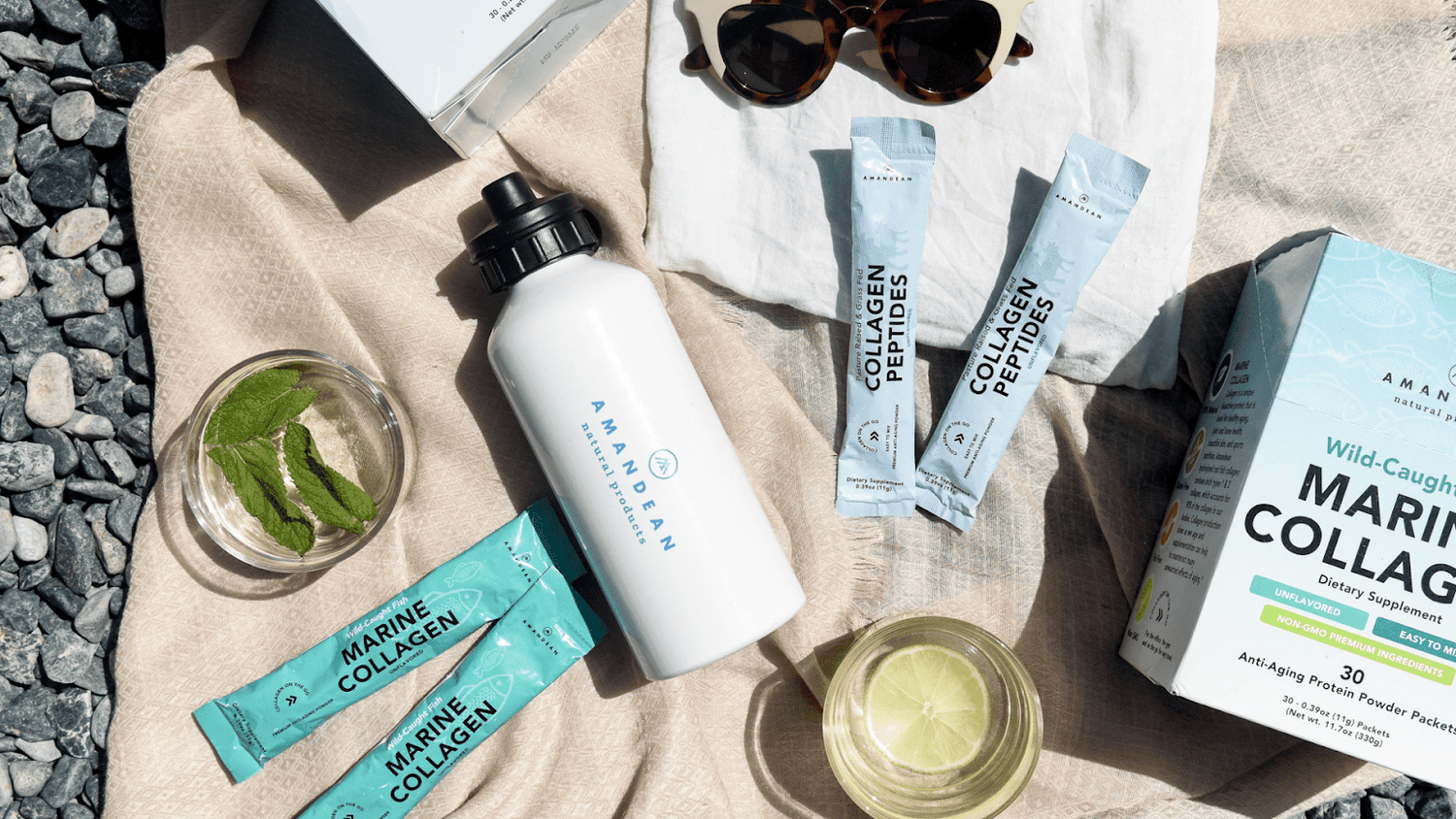 Amandean Collagen Individual Stick Packs