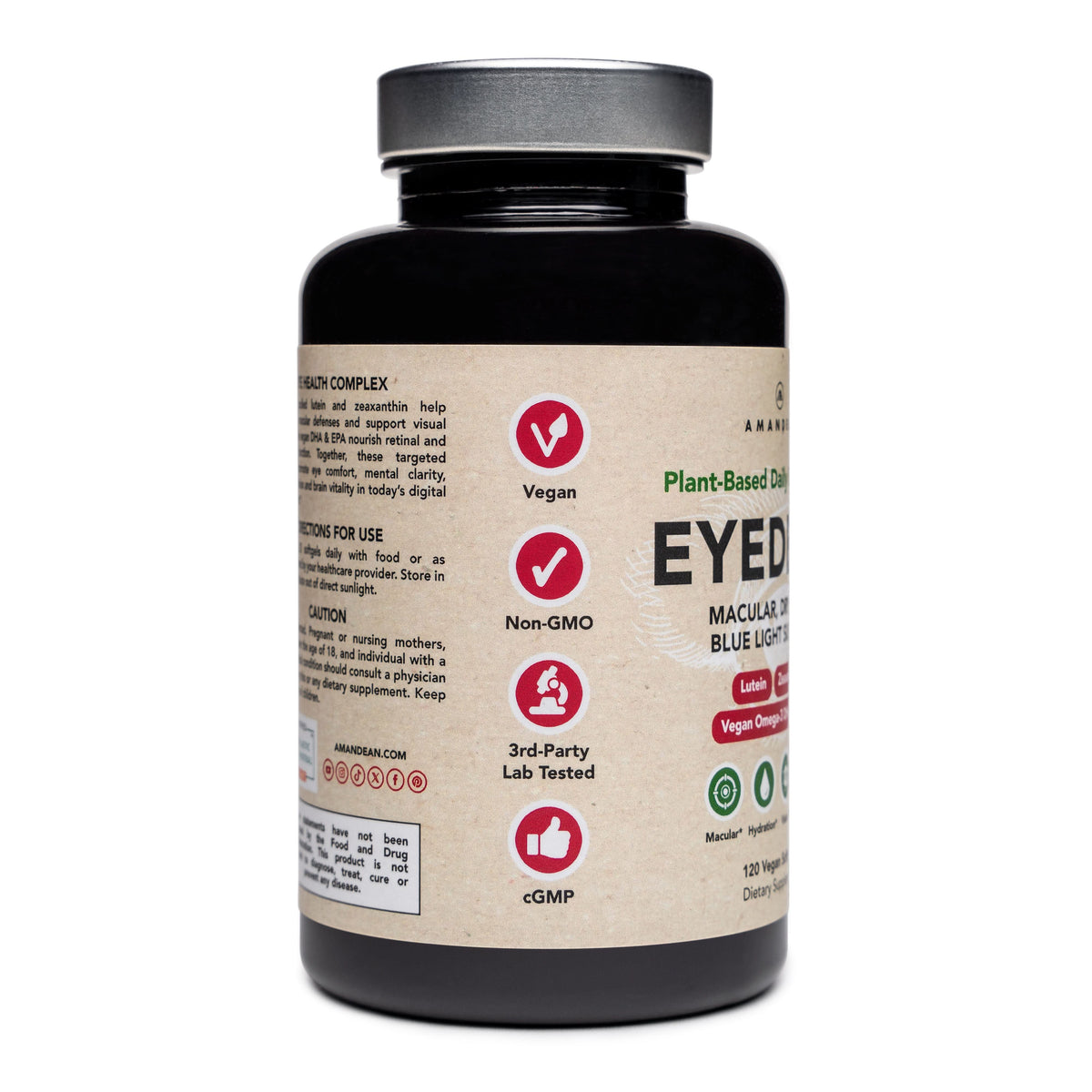 AMANDEAN EYEDEAL® Eye Vitamins with Lutein &amp; Zeaxanthin + Vegan Algal Omega-3