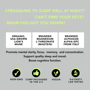 Brain Health Supplement (90 Veggie Capsules)