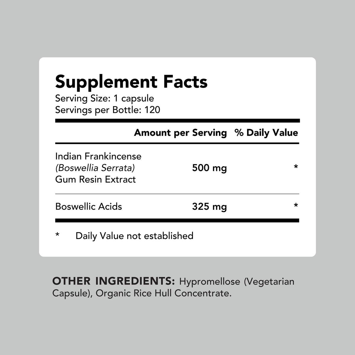 Premium Boswellia Serrata Extract (500mg)