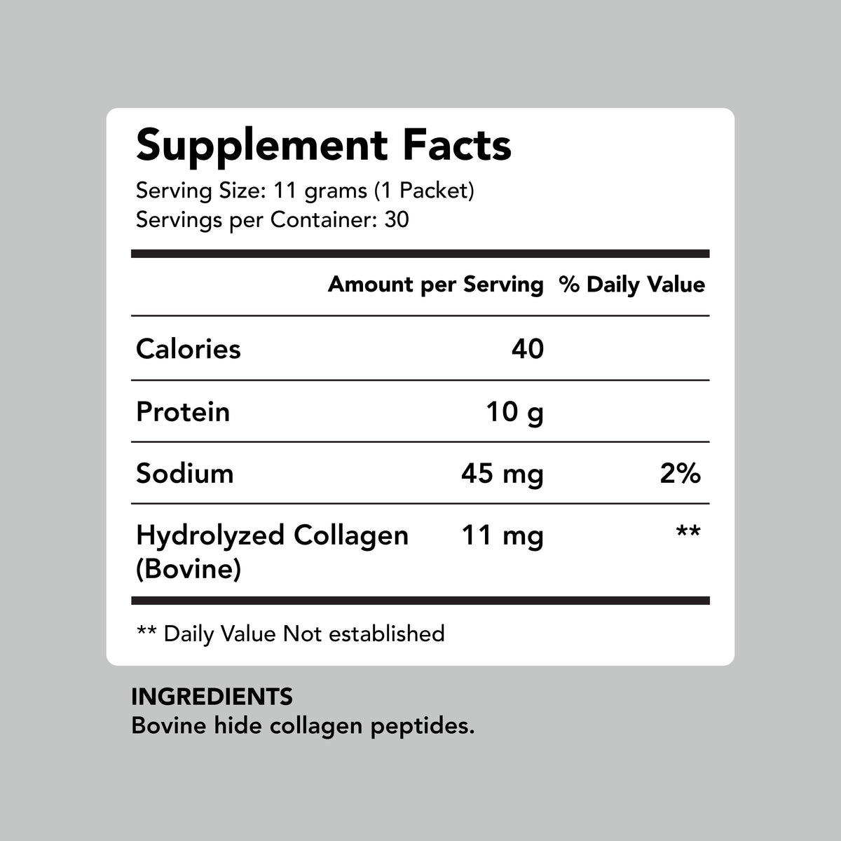 Collagen Peptides 30 Individual Packets