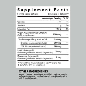 AMANDEAN EYEDEAL® Eye Vitamins with Lutein & Zeaxanthin + Vegan Algal Omega-3