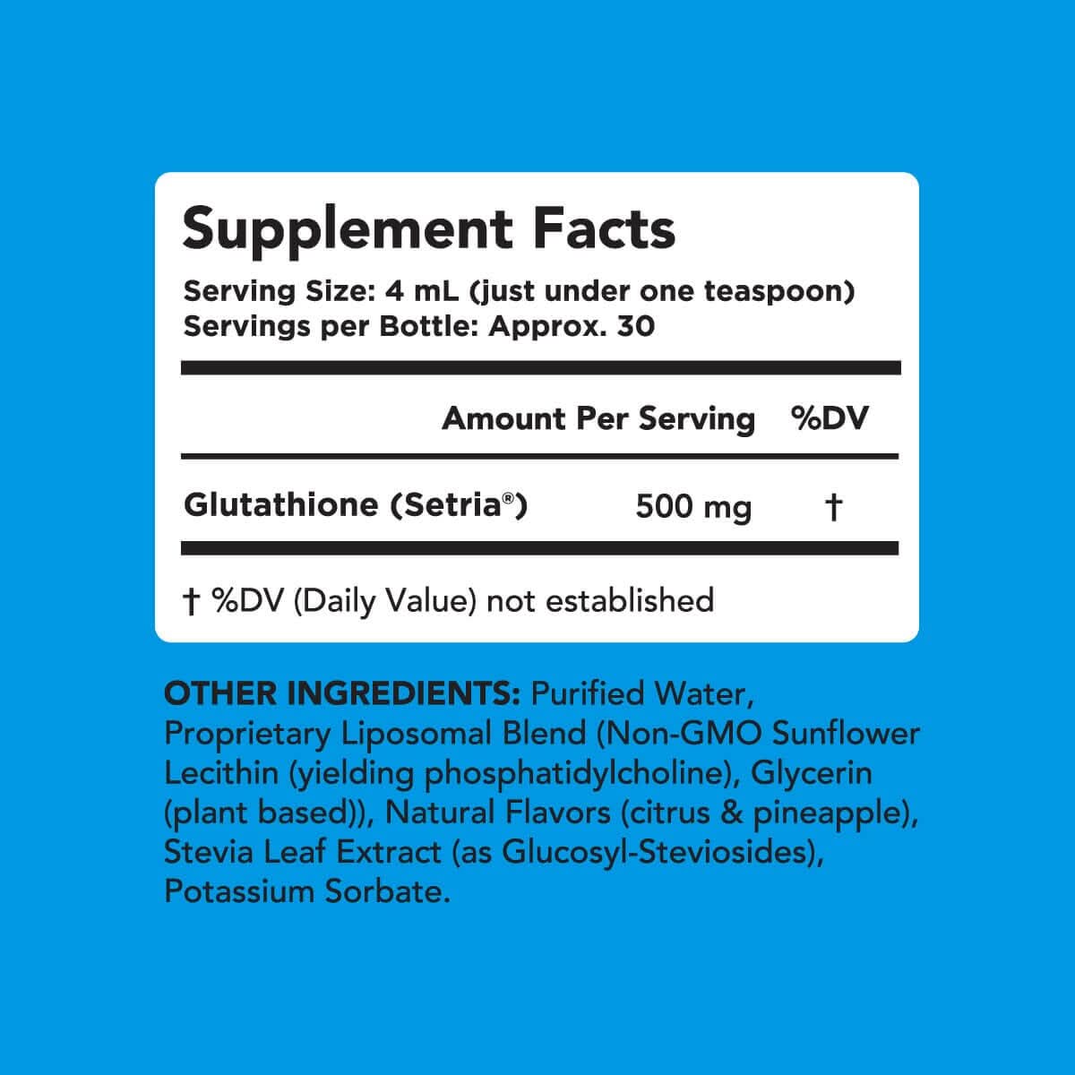 Premium Reduced Liposomal Glutathione (4oz) - The Body's Master Antioxidant Amandean 