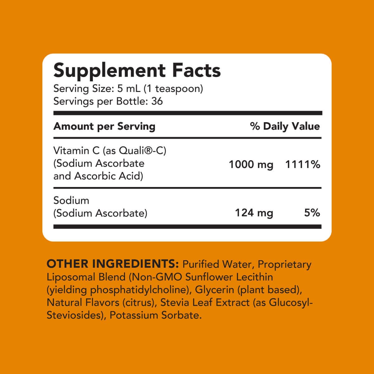 Premium Liposomal Vitamin C (6oz) - Liquid Formula Amandean 