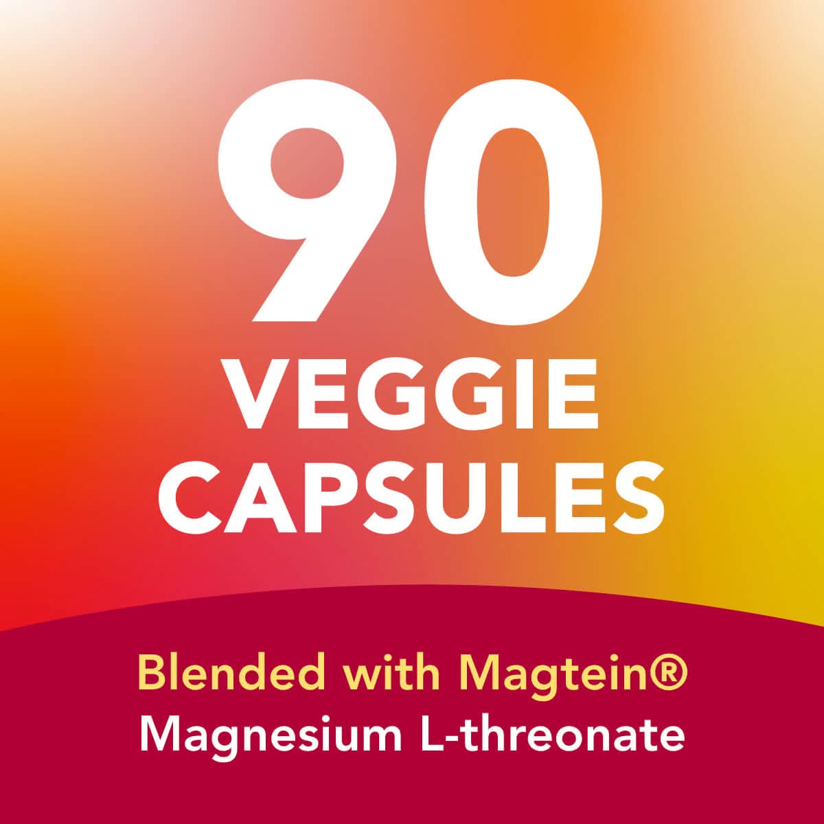Magnesium L-Threonate Complex With Magtein (90 Veggie Capsules) Magnesium Amandean 