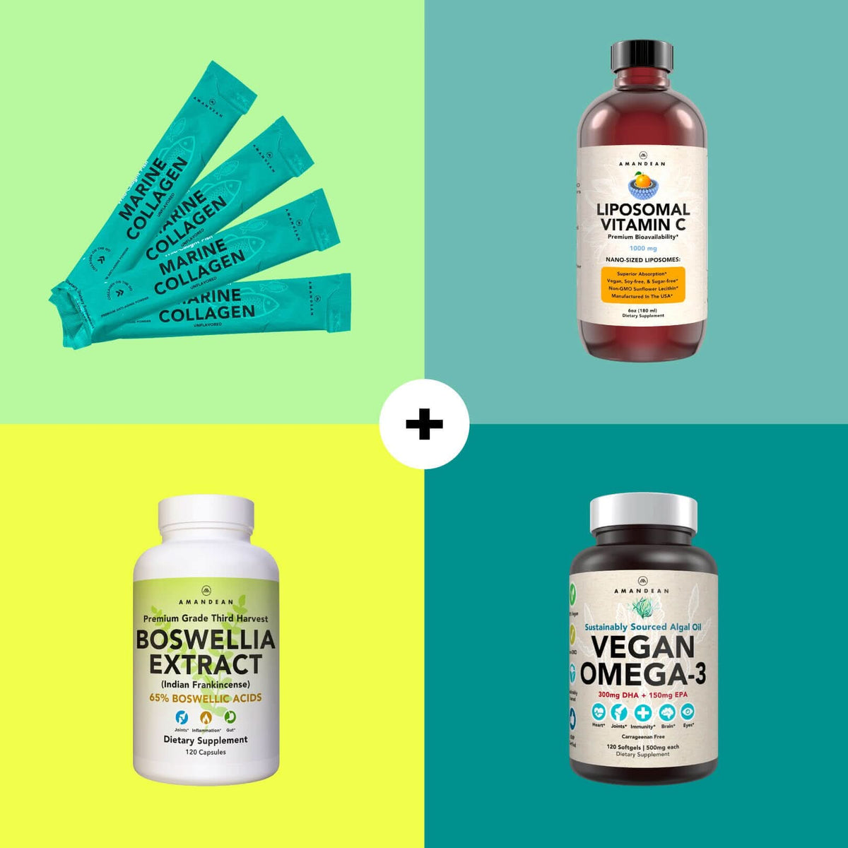 Wild-Caught Marine Collagen - 30 Individual Stick Packs Collagen Amandean 