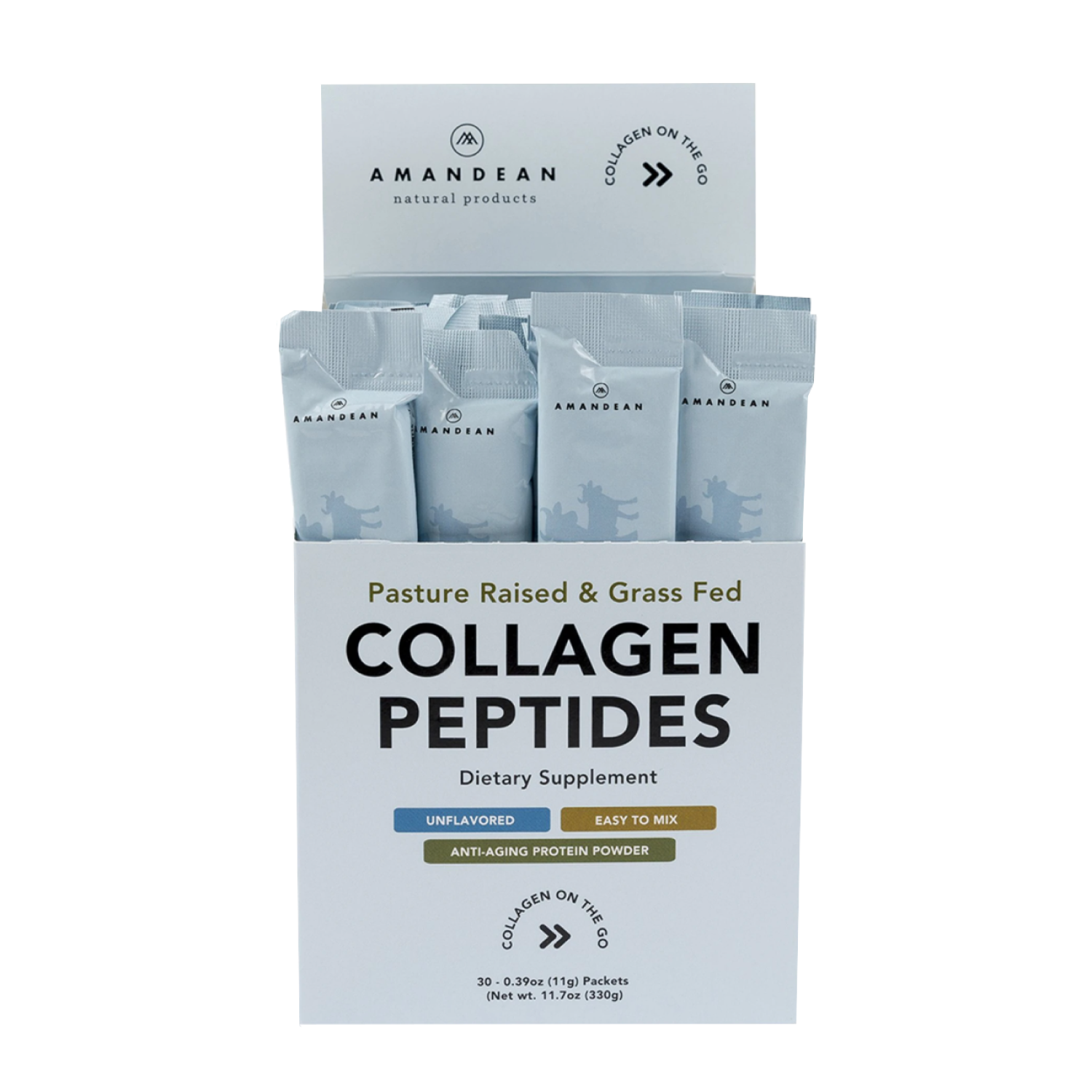 Collagen Peptides 30 Individual Packets Collagen Amandean 
